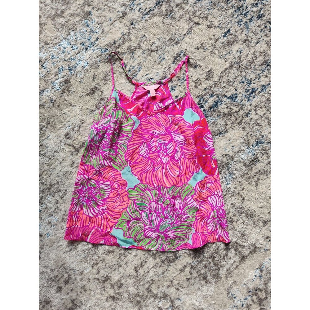 Lilly Pulitzer Pink Multi Floral Dusk Top
